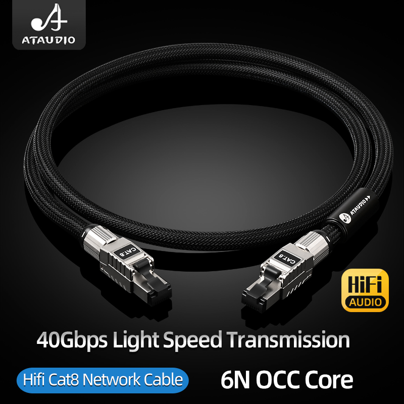 ATAUDIO CAT8 Internet Cord 40G - Lan Cable Gaming ulasan dan harga