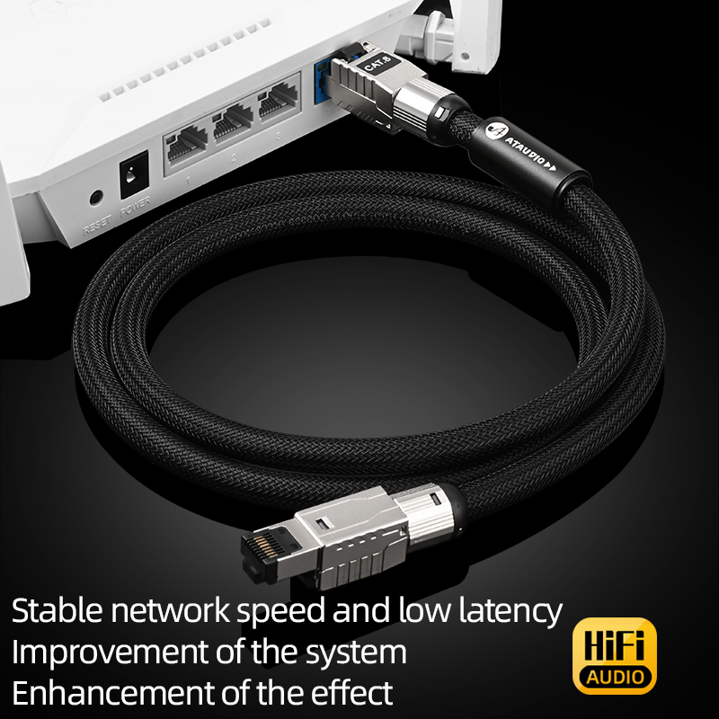 ATAUDIO CAT8 Internet Cord 40G - Lan Cable Gaming ulasan dan harga