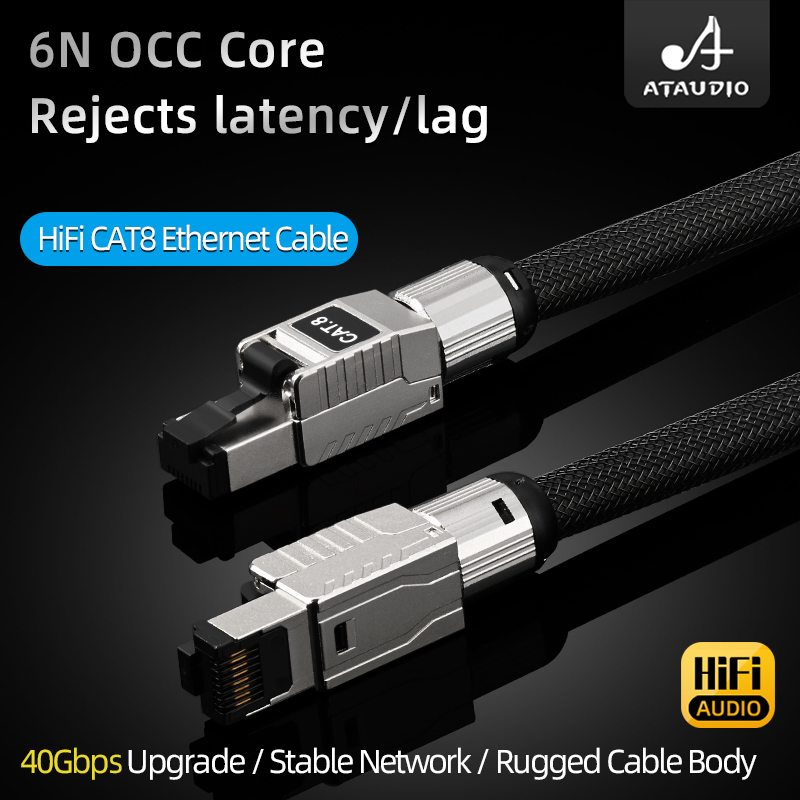 ATAUDIO CAT8 Internet Cord 40G - Lan Cable Gaming ulasan dan harga