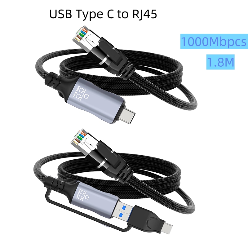 1.8M USB Type-C to RJ45 Ethern - Lan Cable Gaming ulasan dan harga