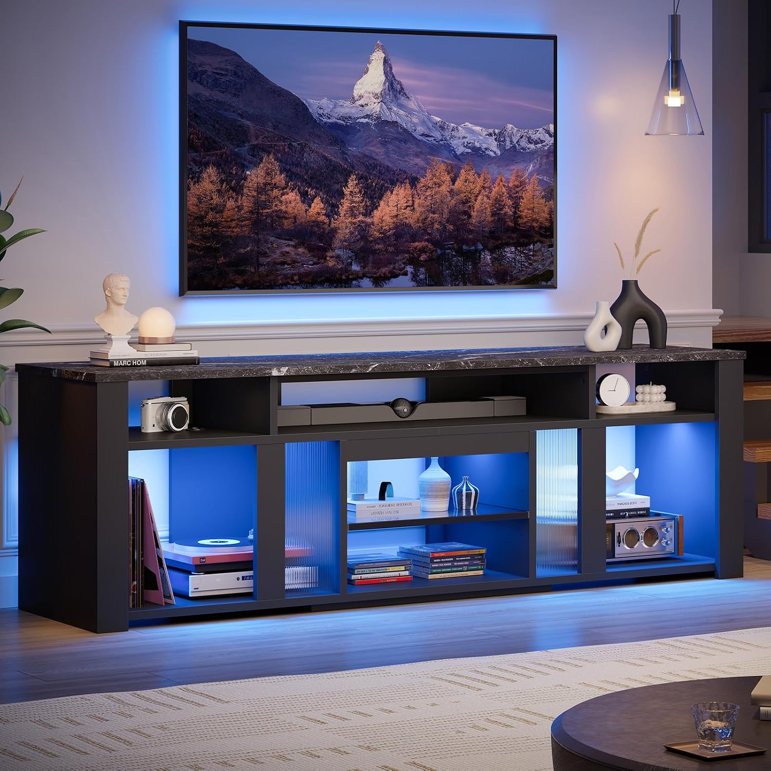 80 Inch TV Stand for 85 Inch T - Gaming Console Entertainment Center ulasan dan harga