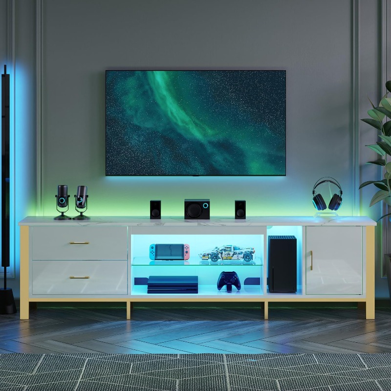 Bestier TV Stand for 75/80/85  - Gaming Console Entertainment Center ulasan dan harga