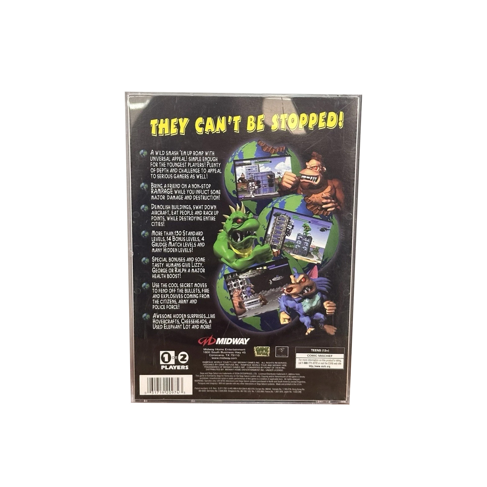 Saturn Copy Disc Game rampage  - Gaming Console Retro ulasan dan harga