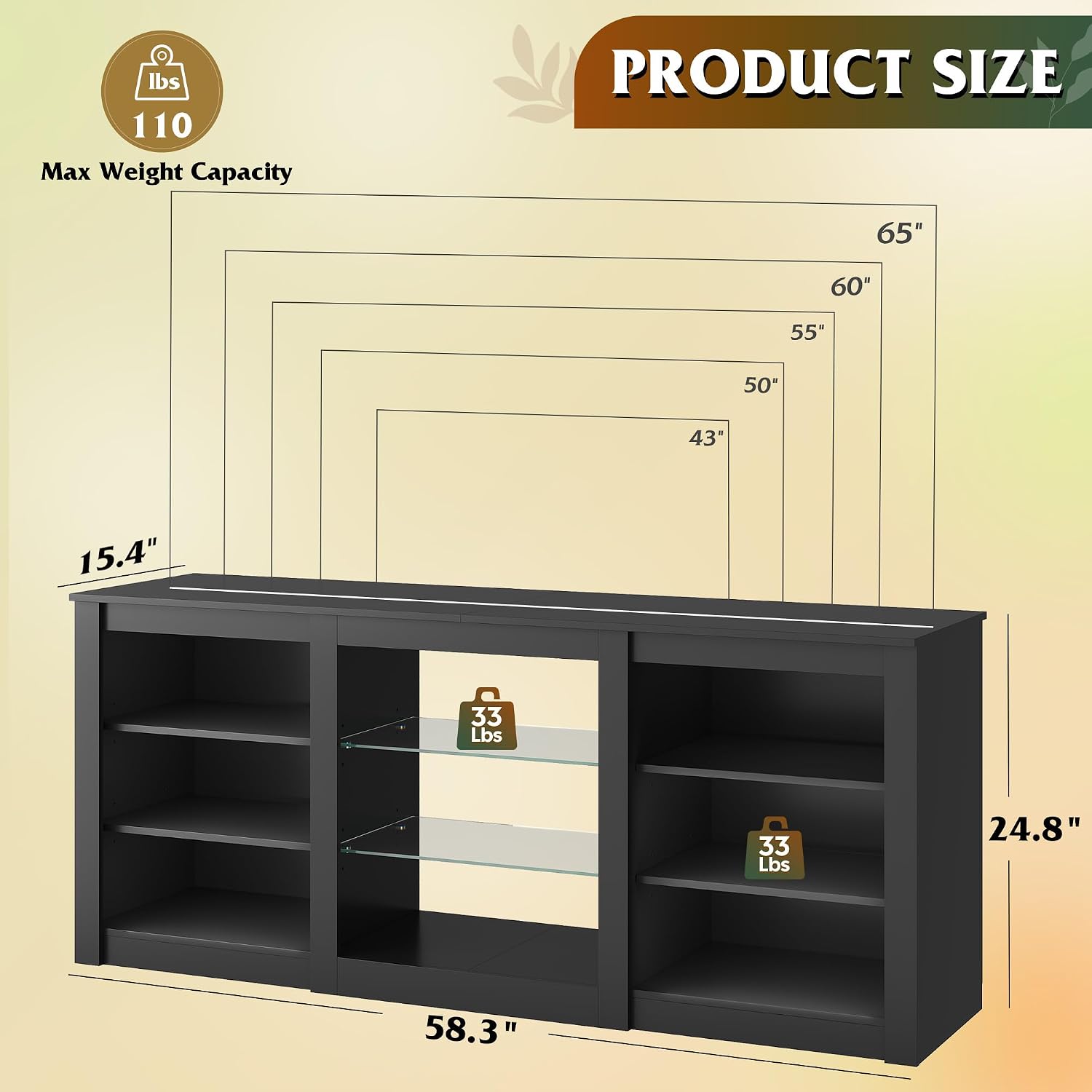 Modern TV Stand Entertainment  - Gaming Console Entertainment Center ulasan dan harga