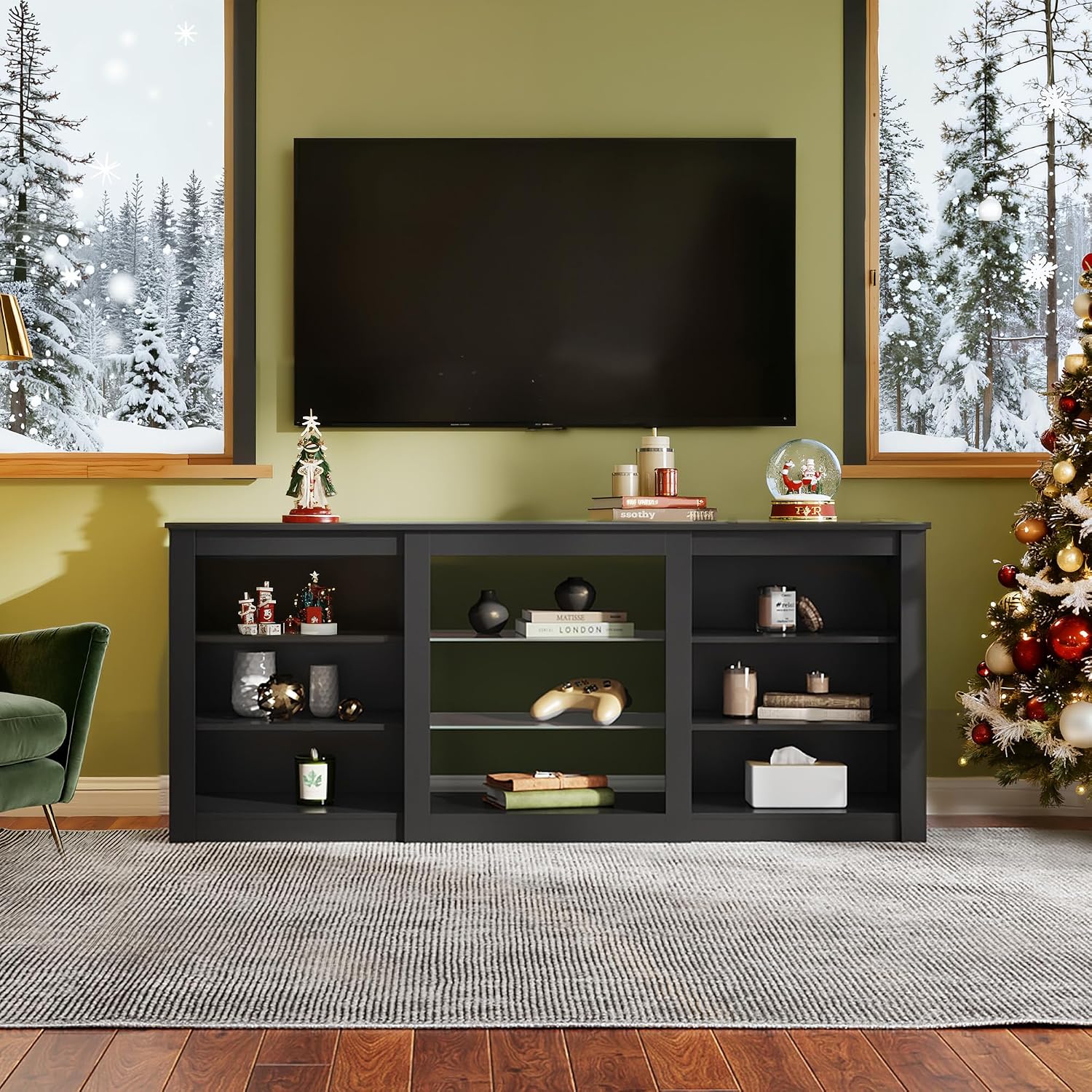 Modern TV Stand Entertainment  - Gaming Console Entertainment Center ulasan dan harga