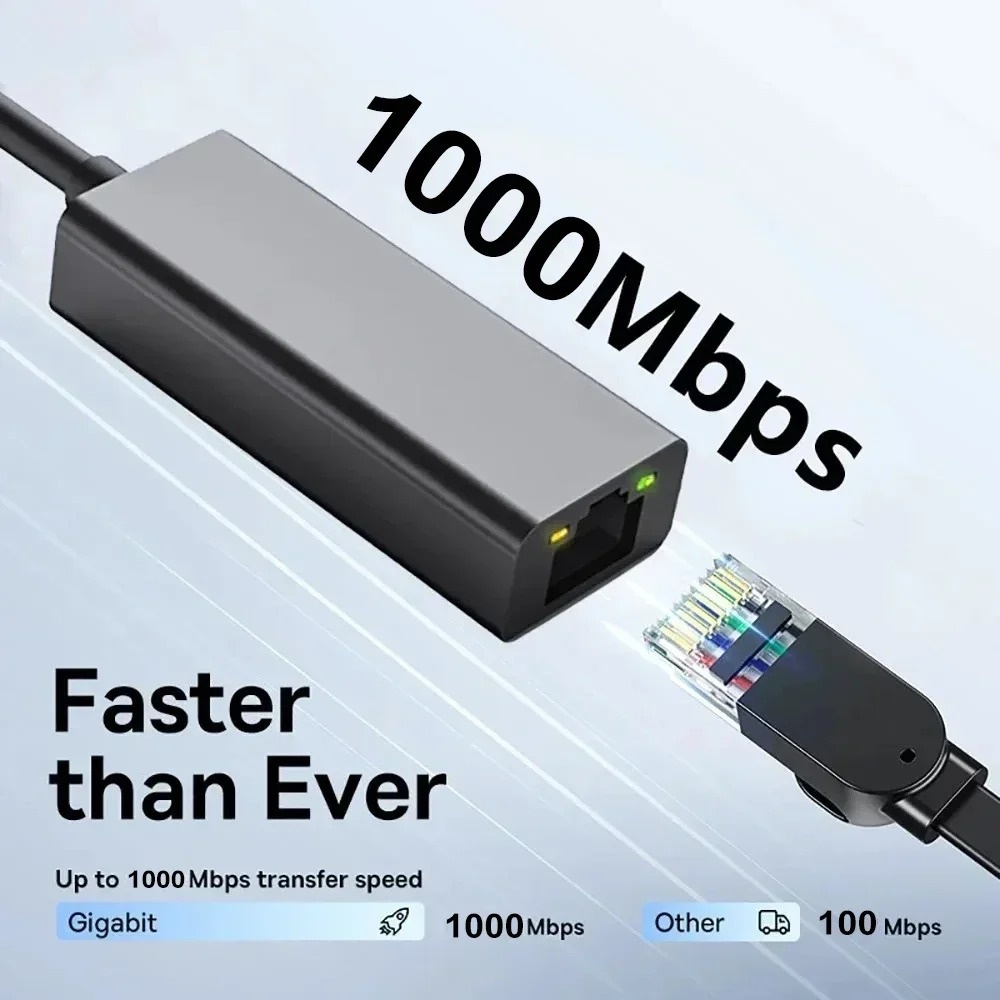 USB Type C Ethernet Adapter Ne - Lan Cable Gaming ulasan dan harga
