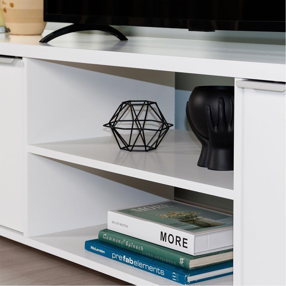 TV Stand Large Media Console w - Gaming Console Entertainment Center ulasan dan harga