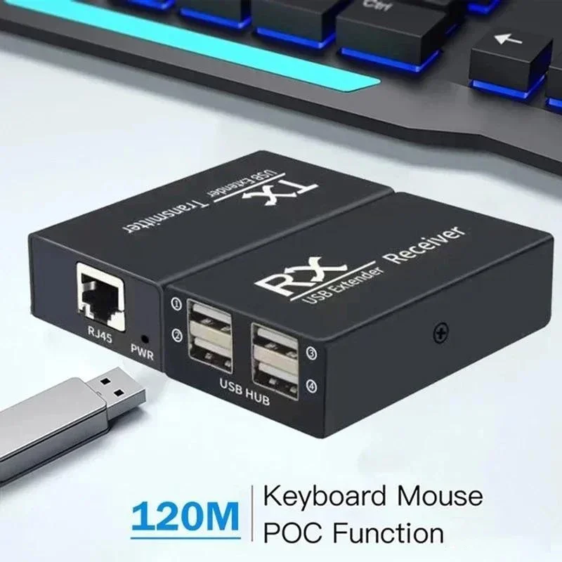 120M 4 Port USB Extender Over  - Lan Cable Gaming ulasan dan harga